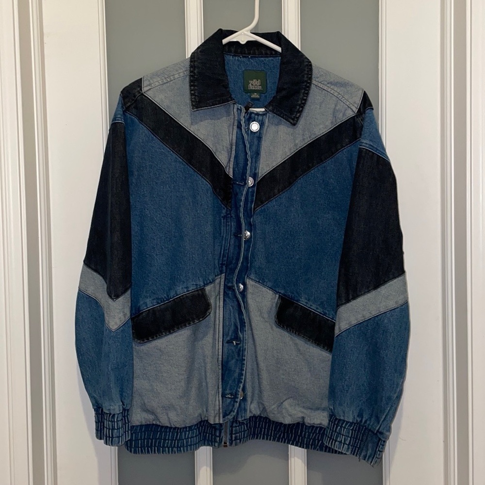 Wild Fable: Oversized Color Block Denim Jacket - Size XS